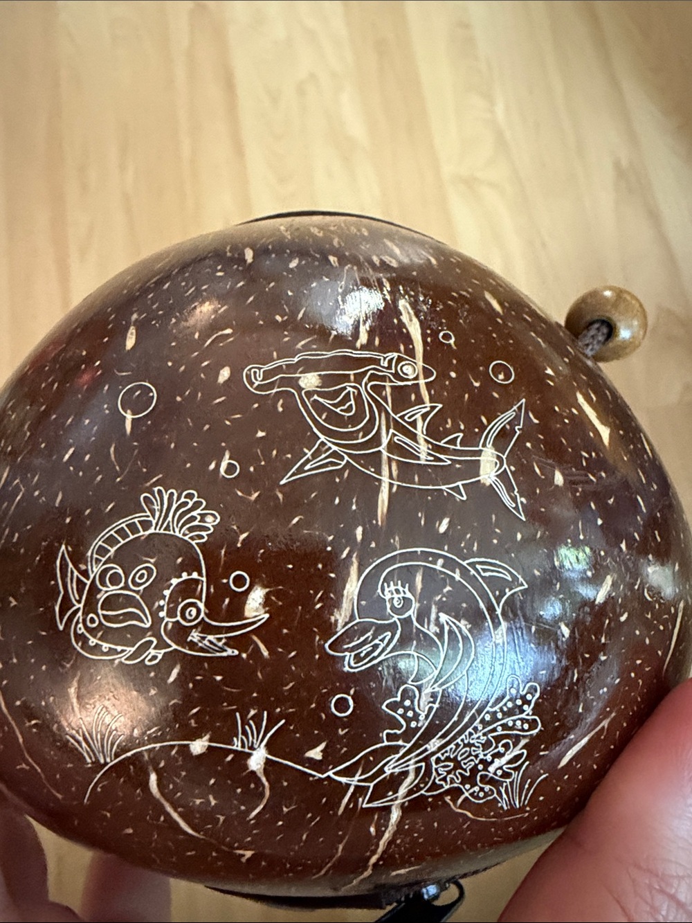 Handcrafted Coconut Shell Bag - Picture 3 of 4